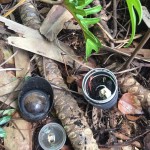 Disassembled spot light.